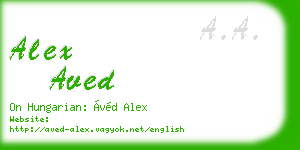 alex aved business card